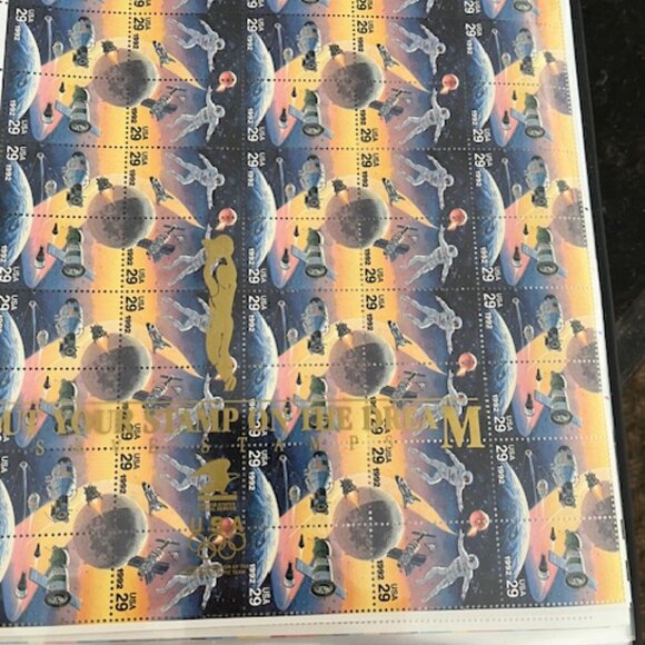 Several sheets of vintage 1988 Olympic Stamp Collection printed 1991 / 501 total - Picture 2 of 13